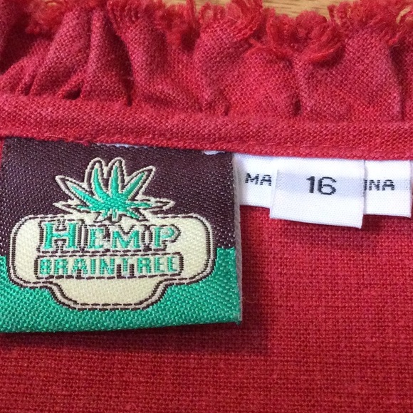 16 HEMP red linen top - Picture 15 of 16